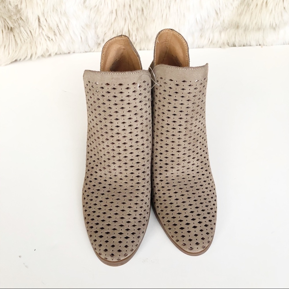 Lucky Brand Bashina Storm Gray Chop Out Booties